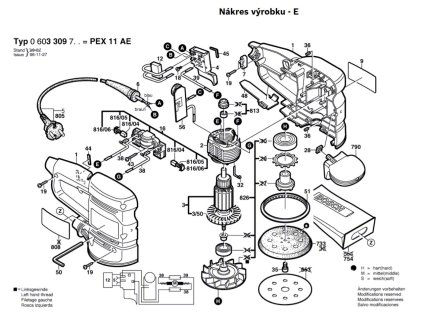 Excentrická bruska PEX 11 AE Bosch 0603309708