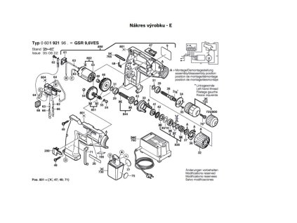 Aku šroubovák GSR 9,6 VES Bosch 0601921960