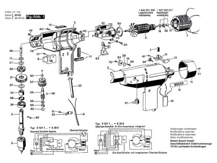 Vrtačka E 20 S Bosch 0603121103