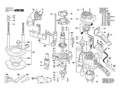 Horní frézka GOF 1250 LCE Bosch 3601F26100