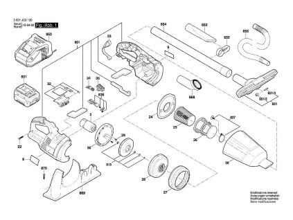 Aku vysavač GAS 18 V-LI Bosch 3601JC6100