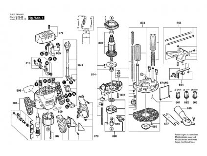 Horní frézka POF 1100 AE Bosch 3603B6A000