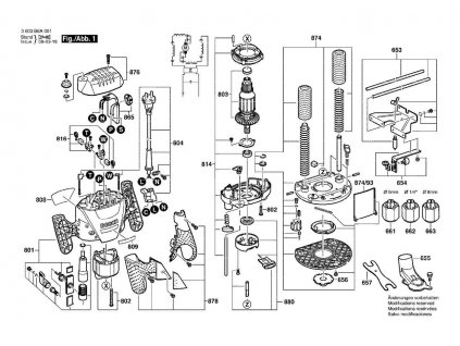 Horní frézka POF 1200 AE Bosch 3603B6A001