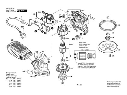 Excentrická bruska PEX 220 A Bosch 3603C78000