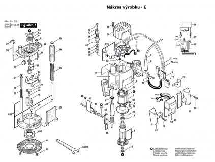 Horní frézka GOF 900 CE Bosch 0601614608