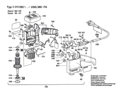 Vysavač USG 380 FA Bosch 0611293103