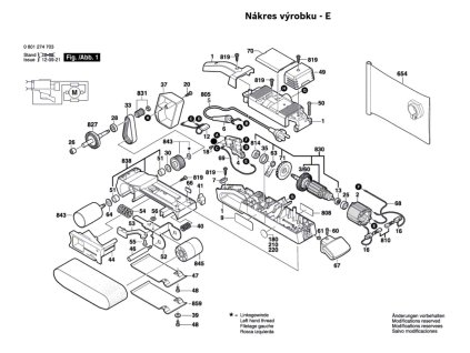 Pásová bruska GBS 75 AE Bosch 0601274708