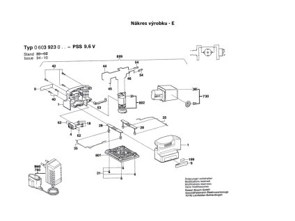 Aku vibrační bruska PSS 9,6 V Bosch 0603923003