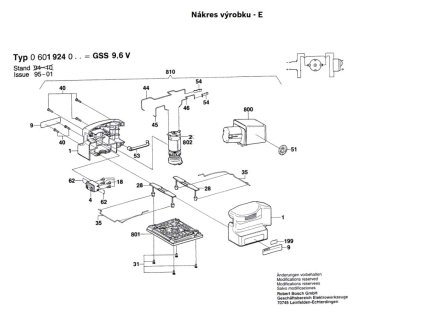 Aku Vibrační bruska GSS 9,6 V Bosch 0601924027