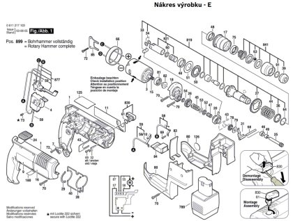 Aku vrtací kladivo GBH 12 VR Bosch 0611217120