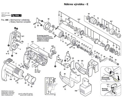 Aku vrtací kladivo GBH 12 VR Bosch 0611217183