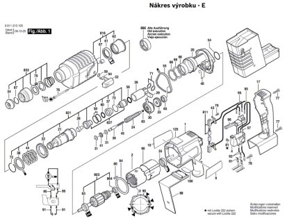 Aku vrtací kladivo GBH 24 VR Bosch 0611213125