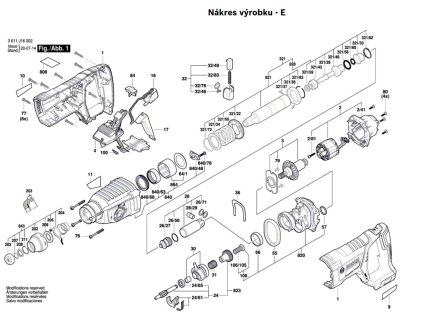 Aku Vrtací kladivo GBH 18V-26D Bosch 3611J16002