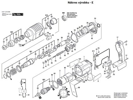 Aku Vrtací kladivo GBH 24 V Bosch 0611213003