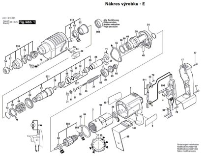 Aku Vrtací kladivo GBH 24 VRE Bosch 0611213703