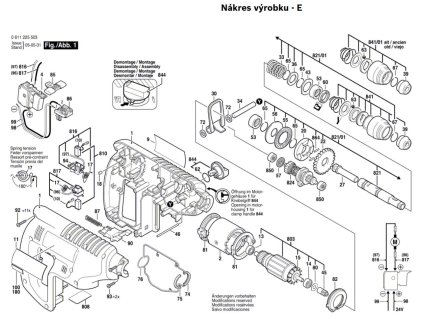 Aku Vrtací kladivo GBH 24 VRE Bosch 0611225525