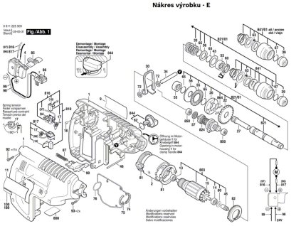 Aku Vrtací kladivo GBH 24 VRE Bosch 0611225583