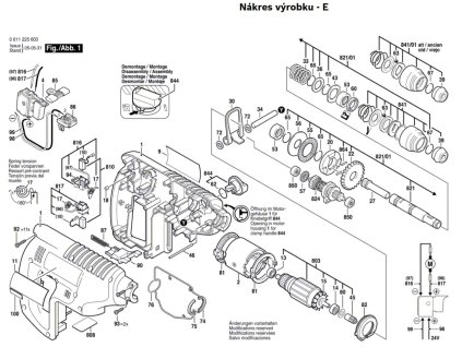 Aku Vrtací kladivo GBH 24 VRE Bosch 0611225603