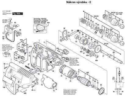 Aku Vrtací kladivo GBH 24 VRE Bosch 0611225683
