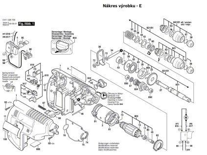 Aku Vrtací kladivo GBH 24 VRE Bosch 0611225703