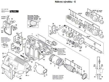 Aku Vrtací kladivo GBH 24 VRE Bosch 0611225725