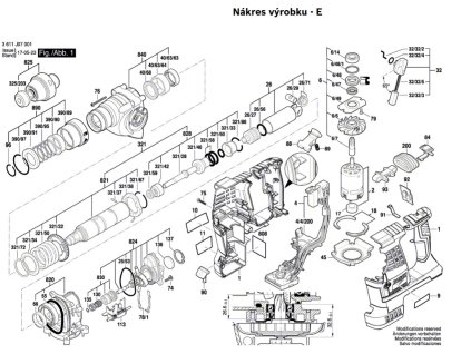 Aku Vrtací kladivo GBH 36 VF-LI Plus Bosch 3611J07001