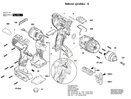 Aku vrtací šroubovák GSB 18 VE-EC Bosch 3601JF1300
