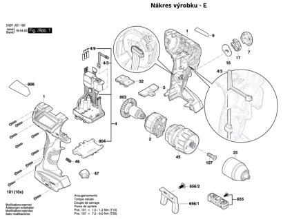 Aku vrtací šroubovák GSR 18V-60 C Bosch 3601JG1100