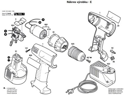 Aku vrtací šroubovák GSR 9,6 V Bosch 0601915620
