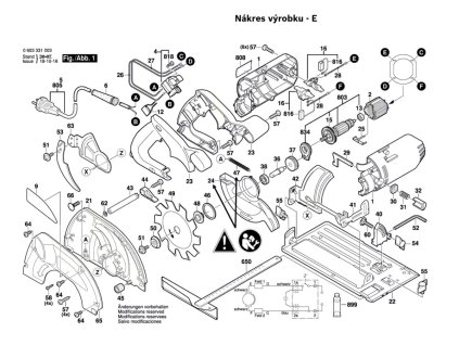 Okružní pila PKS 66 Bosch 0603331008