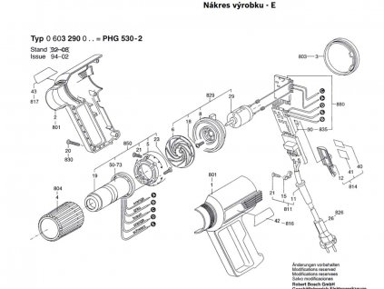 Horkovzdušná pistole PHG 530-2 Bosch 0603290008