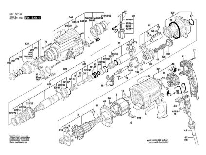 Vrtací kladivo GBH 2-28 DV Bosch 3611B67100