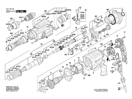 Vrtací kladivo GBH 2-28 DFV Bosch 3611B67200
