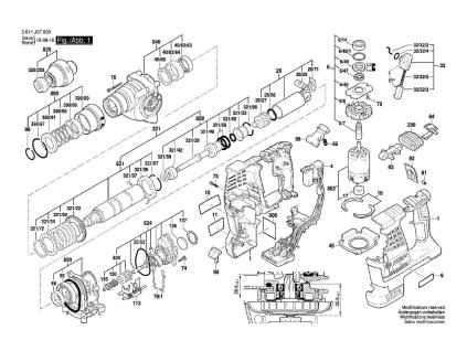 Aku Vrtací kladivo GBH 36 V-LI Bosch 3611J07000