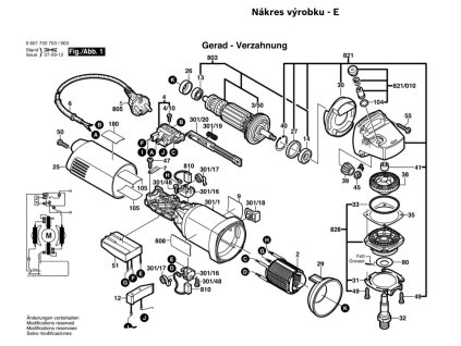 Úhlová bruska GWS 10-125 C Bosch 0601702708
