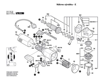 Úhlová bruska GWS 14-125 CE Bosch 0601705708