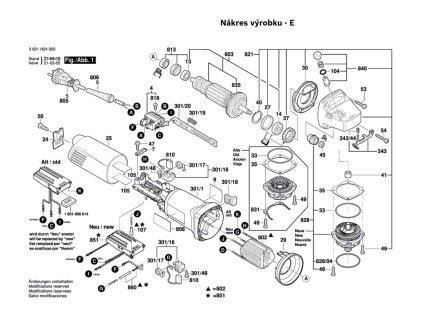 Úhlová bruska GWS 14-125 CI Bosch 3601H24020