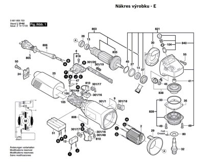 Úhlová bruska GWS 14-125CE Bosch 0601805708