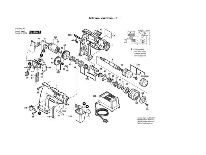 Aku Příklepová vrtačka GSB 9,6 VES Bosch 0601930770