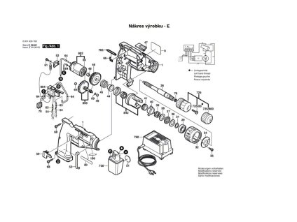Aku Příklepová vrtačka GSB 9,6 VES Bosch 0601930768