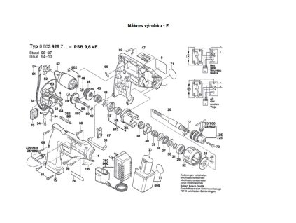 Aku Příklepová vrtačka PSB 9,6 VE Bosch 0603926703