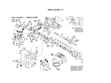 Aku Příklepová vrtačka PSB 9,6 VESP Bosch 0603926303