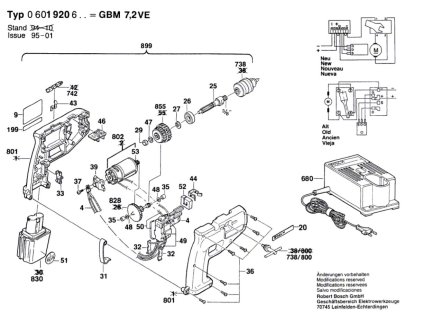 Aku vrtačka GBM 7,2 VE Bosch 0601920623