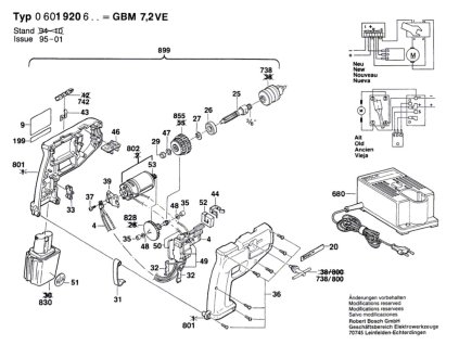 Aku vrtačka GBM 7,2 VE Bosch 0601920666