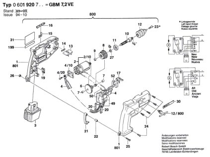 Aku vrtačka GBM 7,2 VE Bosch 0601920723