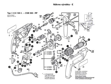 Příklepová vrtačka CSB 550 RP Bosch 0603169808