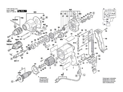 Příklepová vrtačka s el. CSB 700-2 RE Bosch 0603166608