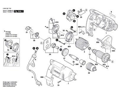 Příklepová vrtačka PSB 500 RE Bosch 0603387761