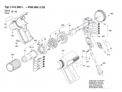 Horkovzdušná pistole PHG 600-2 CE Bosch 0603290603
