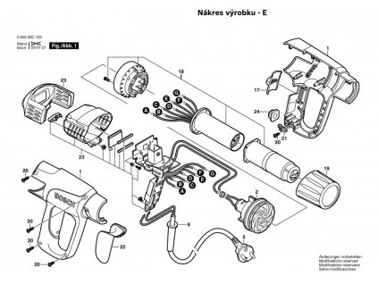 Horkovzdušná pistole PHG 630 DCE Bosch 060329C708